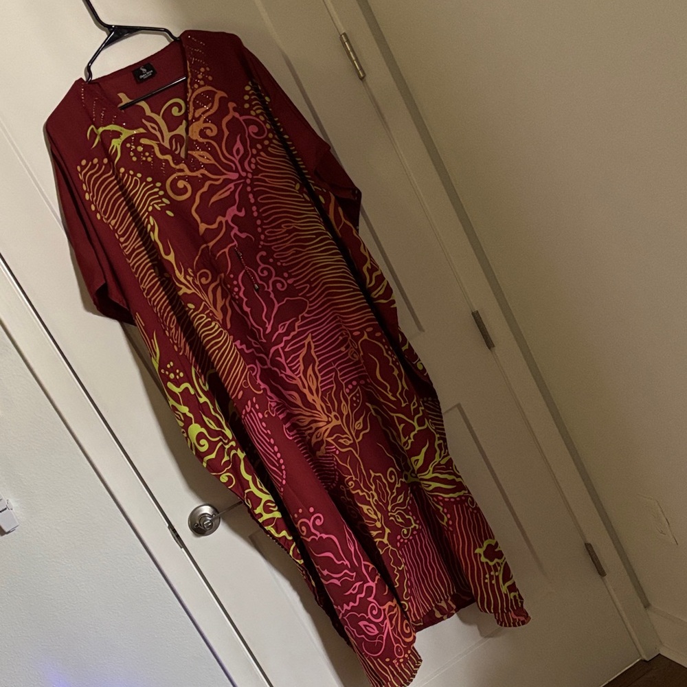 Red and Yellow Patterned Kaftan